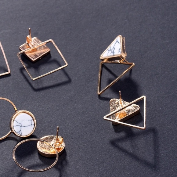 NEW!💙💎💛GEOMETRIC MODERN TRIANGLES!💛💎💙MARBLED - Picture 6 of 8